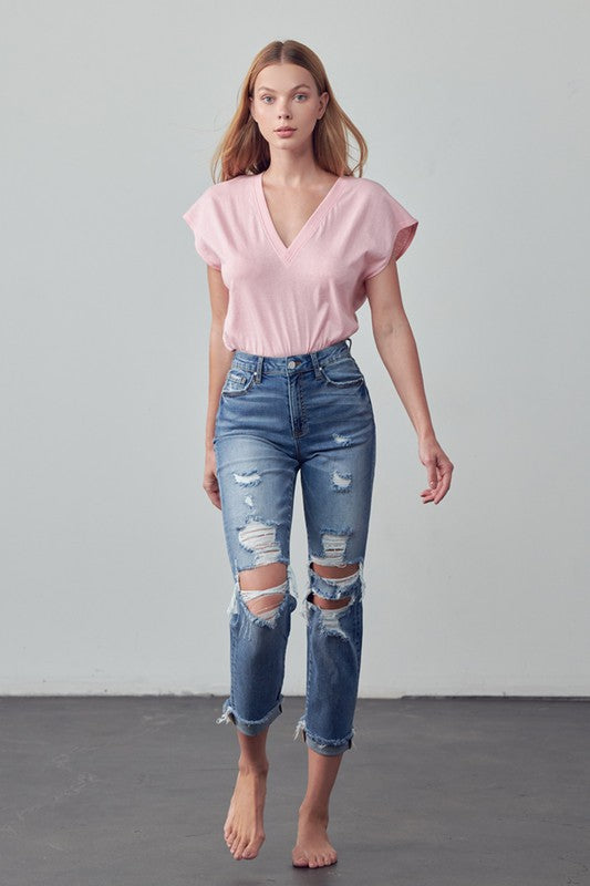 MID-RISE ANKLE BOYFRIEND JEANS