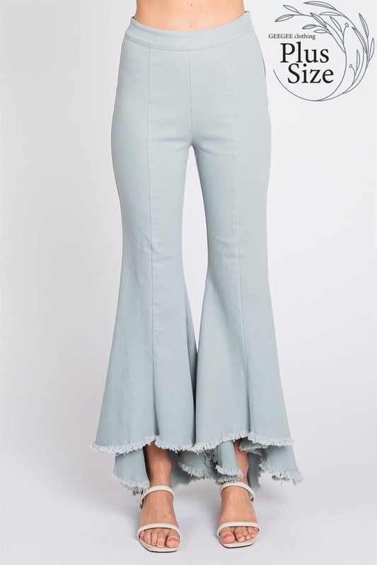 Plus Stretch Denim Pintuck Pleated Jeans